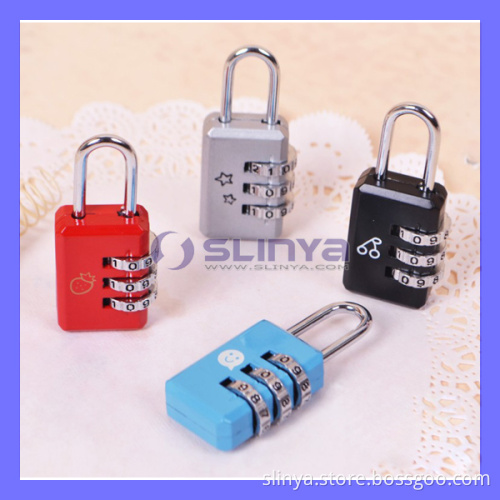 3 Digit Resettable Combination Mini Cute Travel Luggage Security Code Lock ,Smart Password Bag Color Lock ,Promotion Hot Sale Gift Padlock (GT-715)